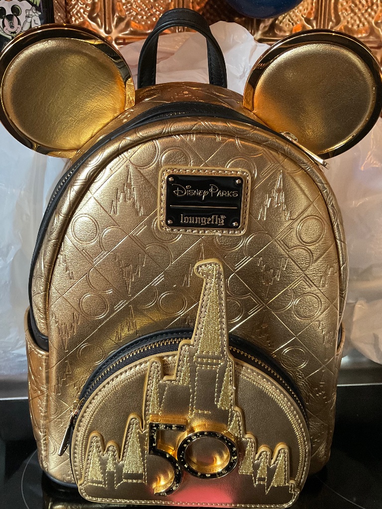 Disney Park Gold Luxe 50 Anniversary Loungefly